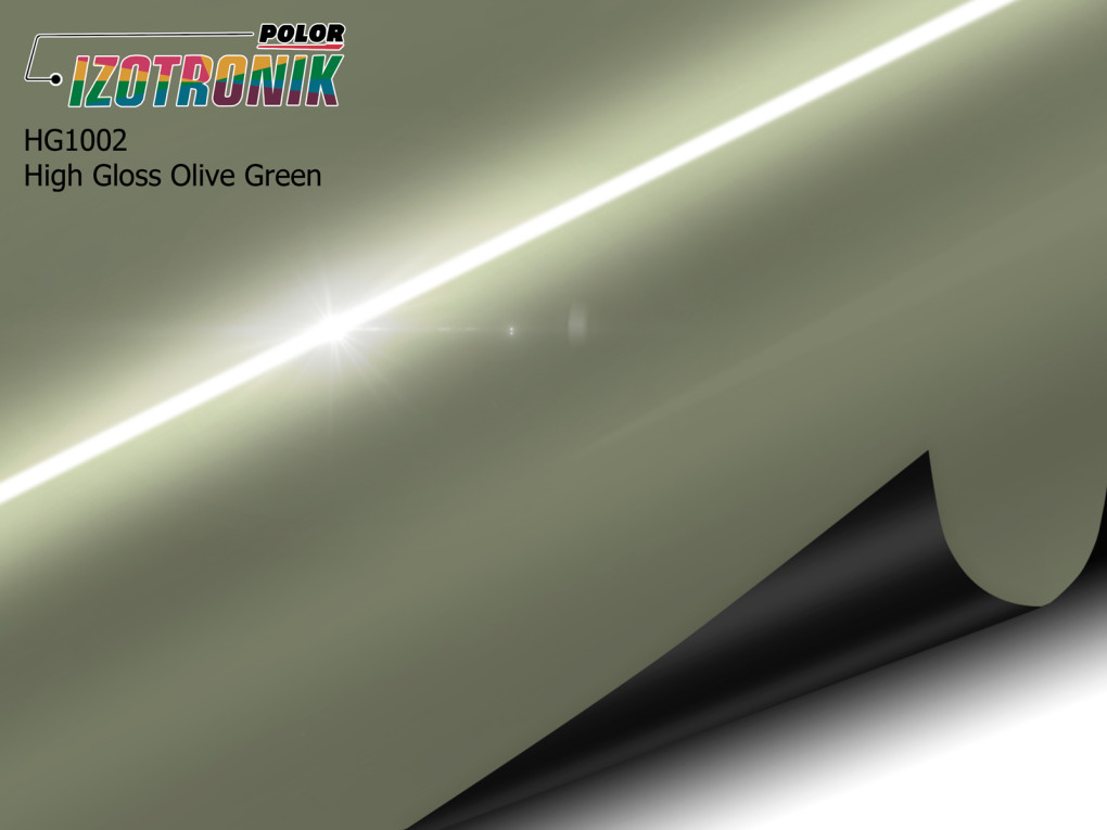 Глянцева оливкова плівка Polor Izotronik High Gloss HG1002 Olive Green-1