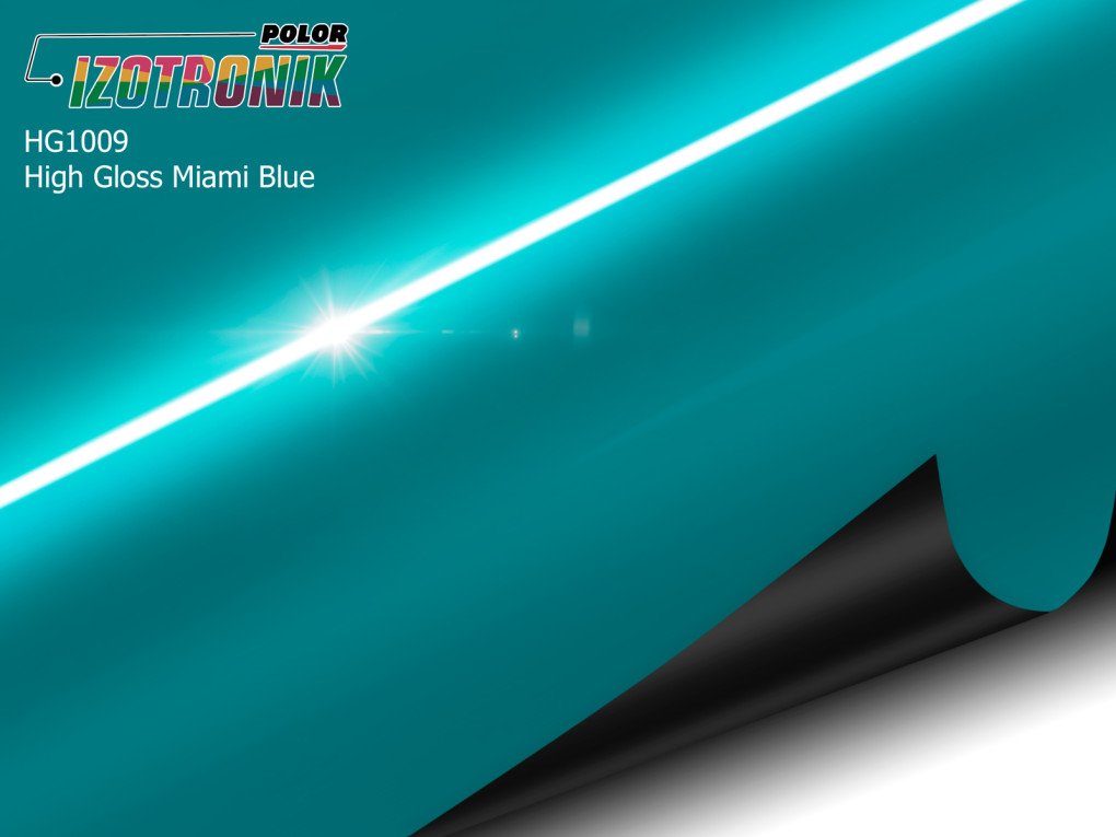 Глянцева блакитна плівка Polor Izotronik High Gloss HG1009 Miami Blue-1