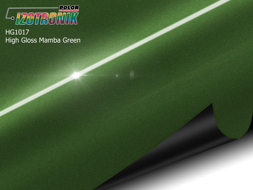 Глянцева зелена плівка Polor Izotronik High Gloss HG1017 Mamba Green-1