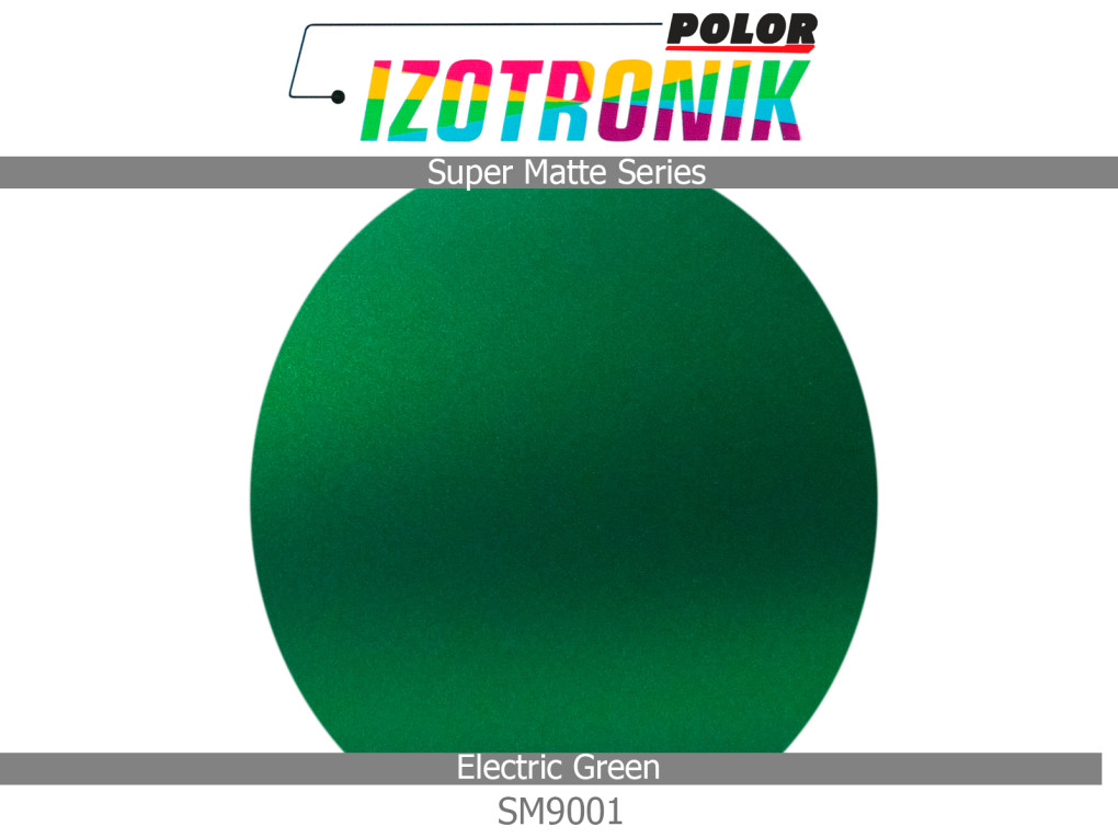Матова зелена плівка Polor Izotronik Super Matte SM9001 Electric Green-3