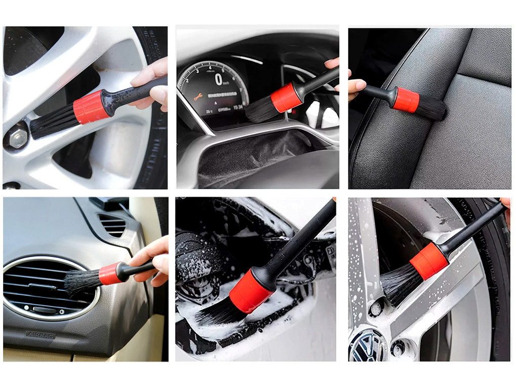 Набор кисточек для чистки и подготовки авто (3 шт.)-2