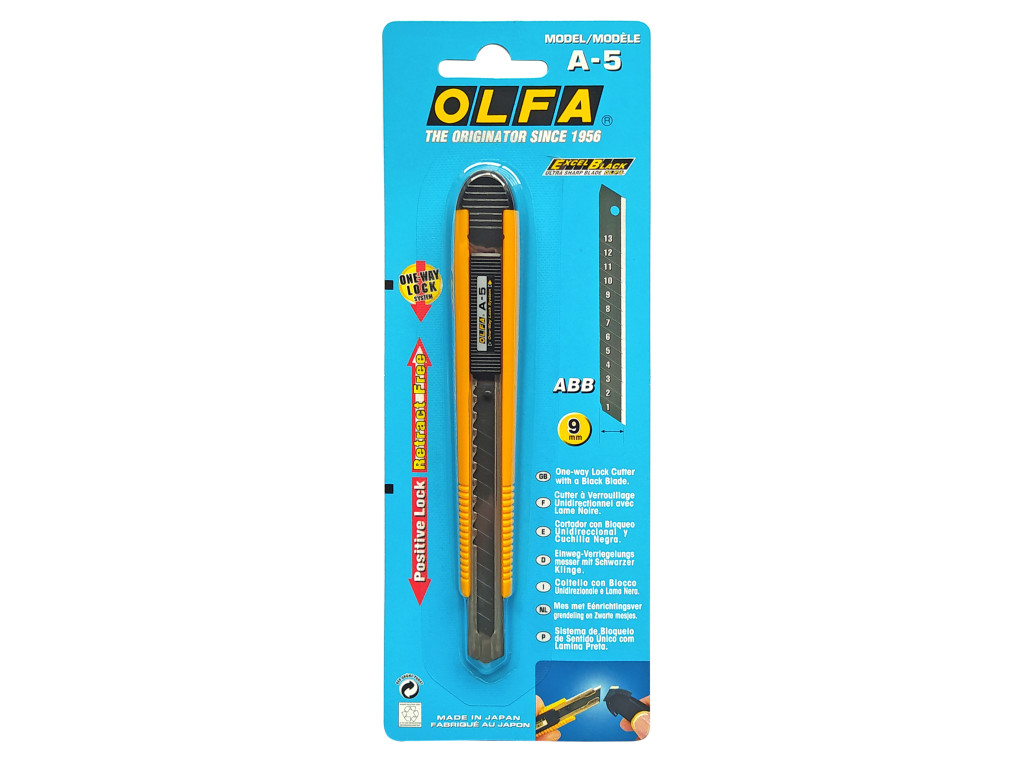 Ніж OLFA A-5, стандартний, лезо 9 мм, 60°-1