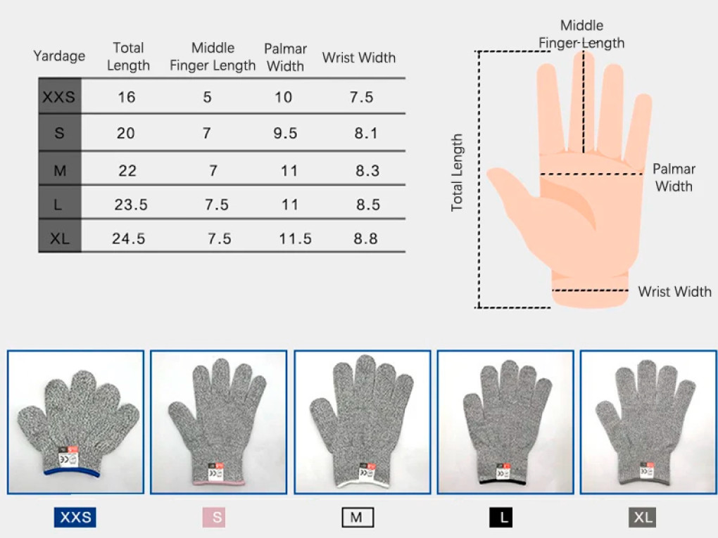 Cut-resistant gloves Перчатки защитные от порезов-5