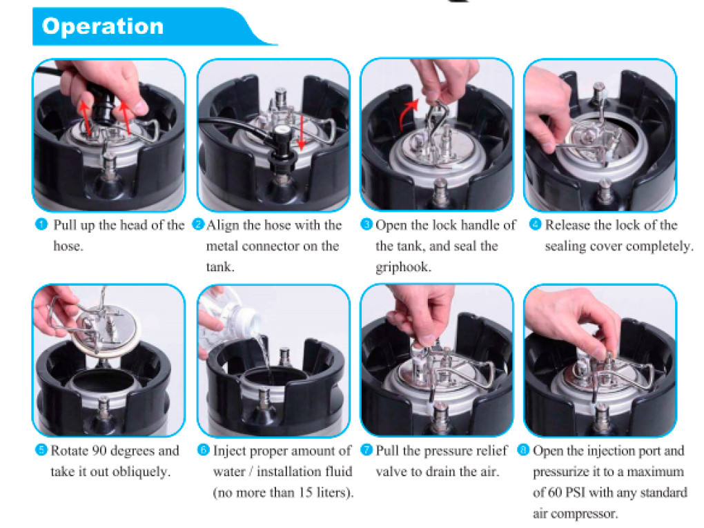 Кега з розпилювачем 9,5 л-6