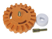 Rubber roller for removing tape