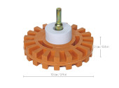 Rubber roller for removing tape
