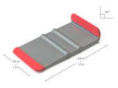 Gray squeegee with 90° bend