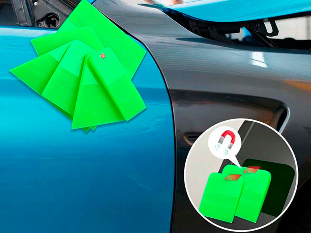 LightGreen squeegee set with magnet for PPF (Hard 90) (6 pcs)-3