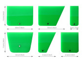 LightGreen squeegee set with magnet for PPF (Hard 90) (6 pcs)