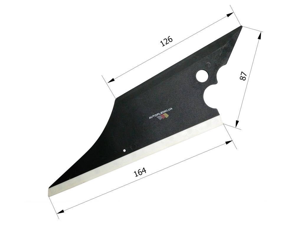 Вигонка фігурна Рибій хвіст (чорна з білим кантом)-3