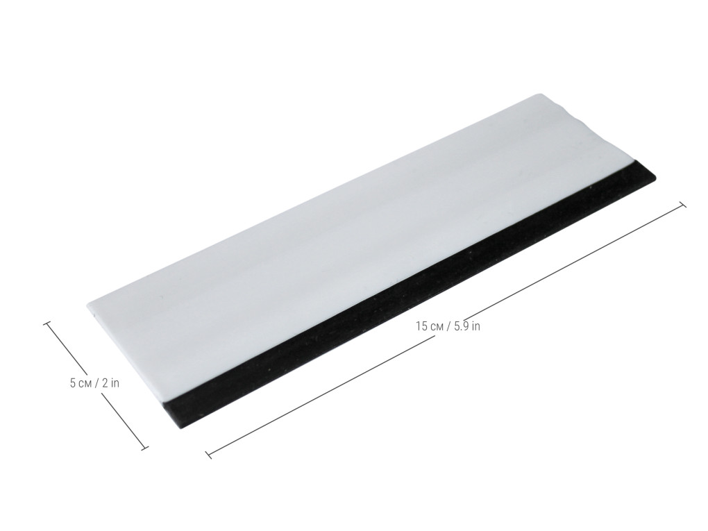 Вигонка біла з гумкою 15 см-1