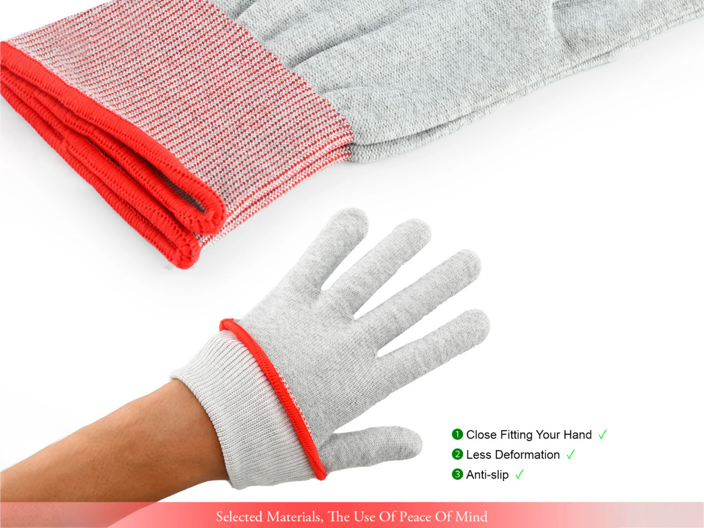 Перчатки карбон высокого качества, антистатические, защита от пореза пальцев-2