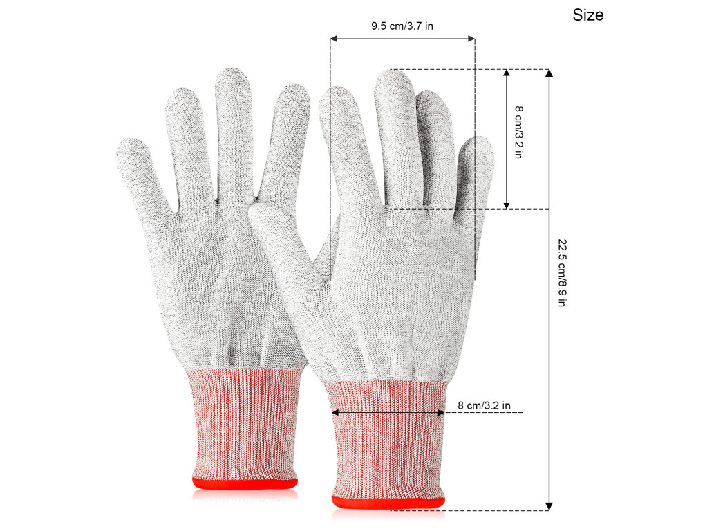 Перчатки карбон высокого качества, антистатические, защита от пореза пальцев-1