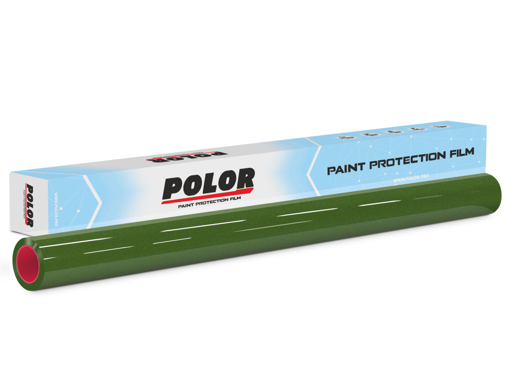Зелена глянсова антигравійна плівка Polor High Gloss Mamba Green / PPF-1017G-1