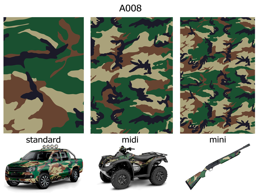 Film kamuflażowy Khaki A008-2