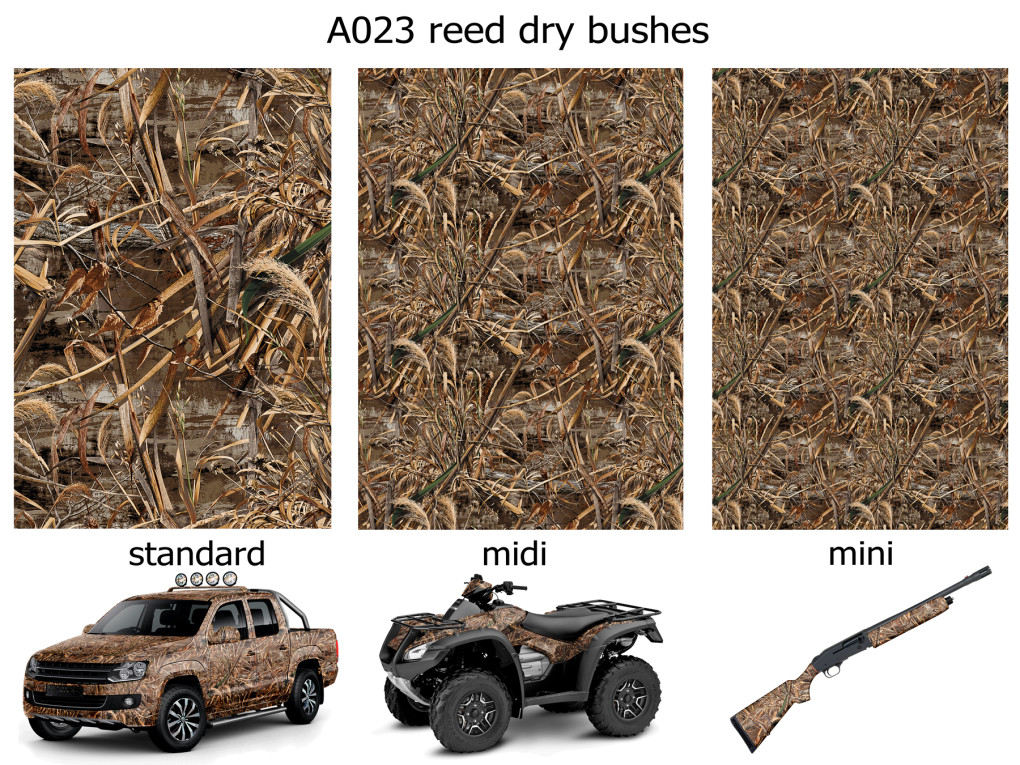 Camouflage film Thickets of dry bushes A023-2