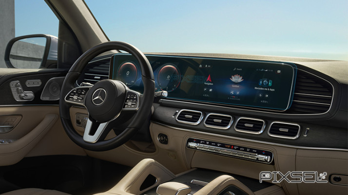Защитное стекло Pixsel на приборную панель MERCEDES BENZ GLS-CLASS - 28.5“ 2019 - 2023