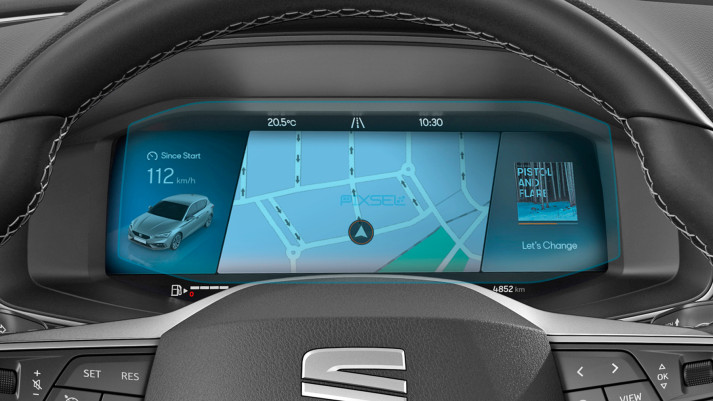 Protective glass Pixsel for dashboard SEAT LEON - 9.9“ 2021 -