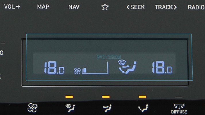 Protective glass Pixsel for climate-control HYUNDAI TUCSON - 4.9“ 2020 - 2023