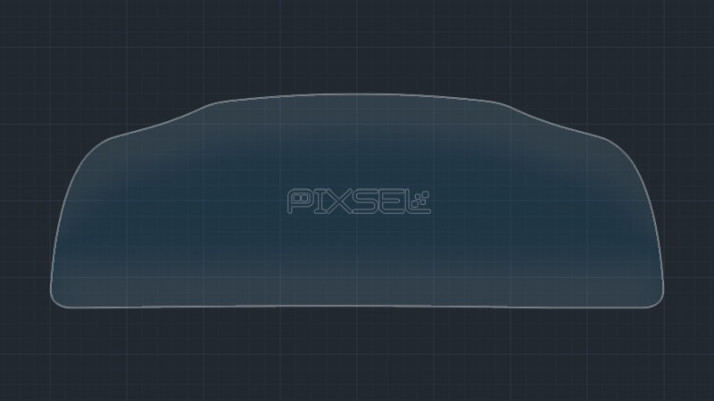 Protective glass Pixsel for dashboard DS 7 - 11.9“ 2018 -