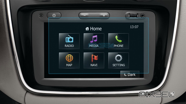 Protective glass Pixsel for monitor RENAULT LODGY - 6.9“ 2014 -