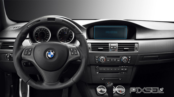 Защитное стекло Pixsel на монитор BMW 3 / M3 - 8.8“ 2005 - 2013 (E90, E91, E92, E93)
