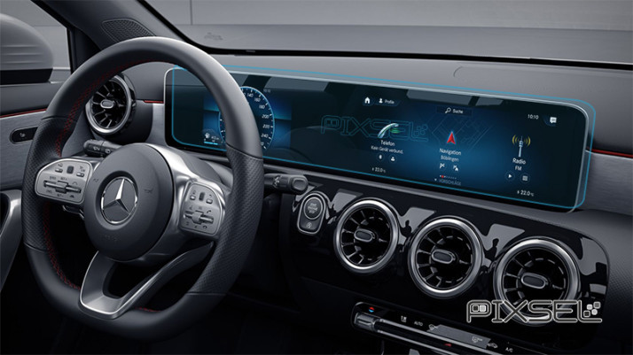 Protective glass Pixsel for dashboard MERCEDES BENZ GLA-CLASS - 24.7“ 2019 -