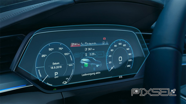 Protective glass Pixsel for dashboard AUDI E-TRON - 14.4“ 2019 -
