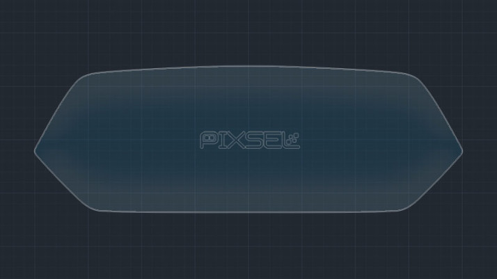 Protective glass Pixsel for dashboard AUDI E-TRON - 14.4“ 2019 -